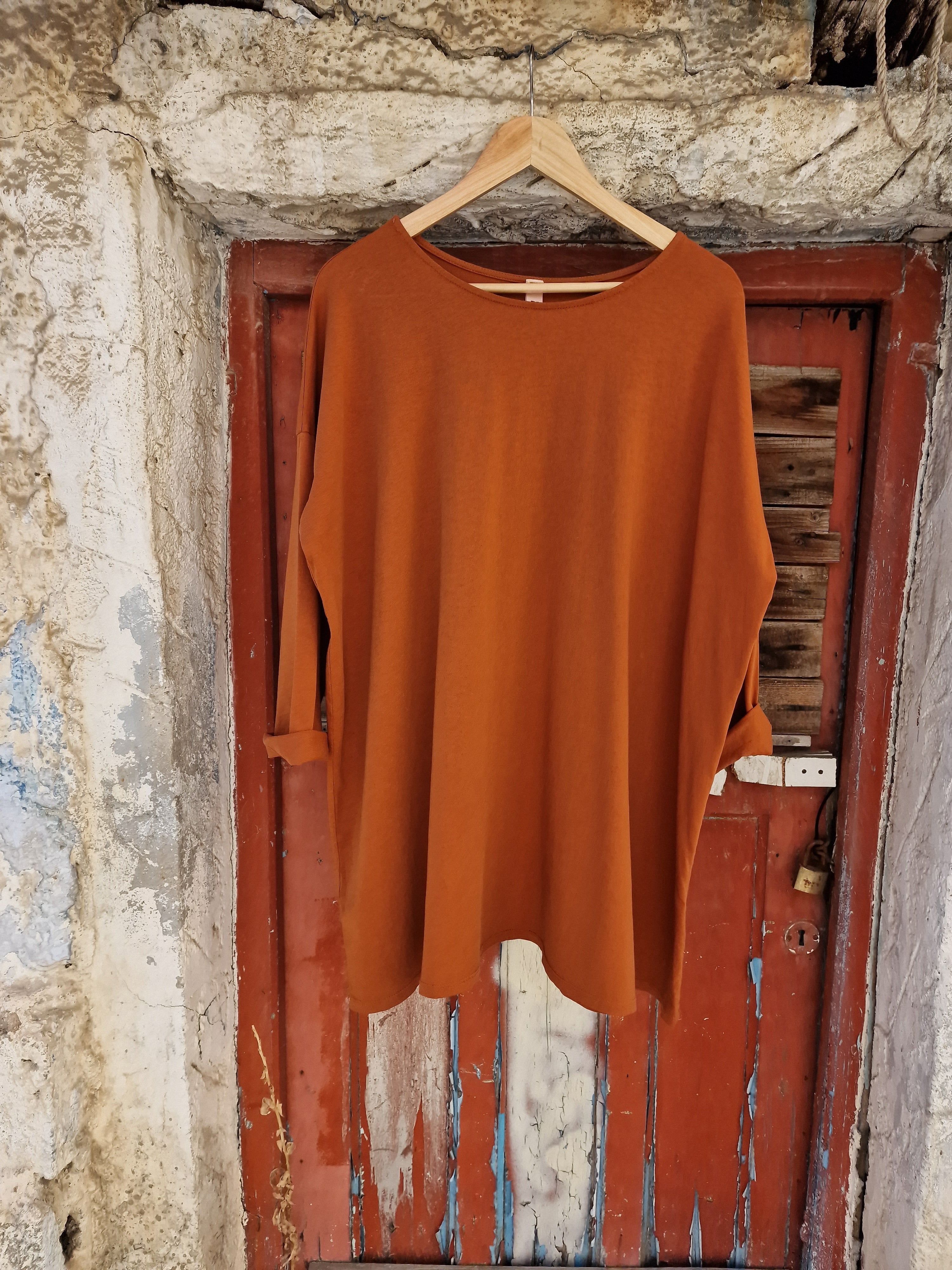 ARCADI Μπλούζα Onesize Oversized σε Άνετη Γραμμή - Bohoskull