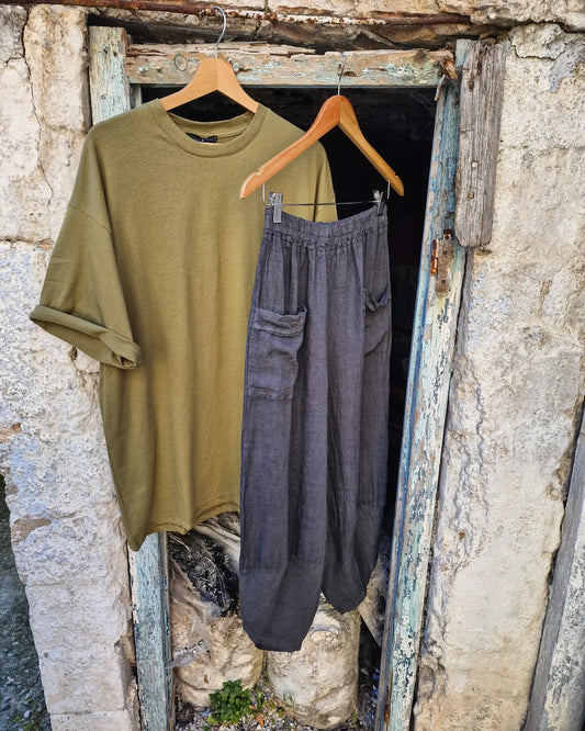 Kyron  λινό παντελόνι σε άνετη γραμμή