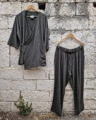 Vakaris linen kimono and pants set