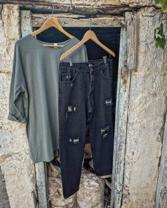 Lakoda  τζιν παντελόνι  με κανονική γραμμή