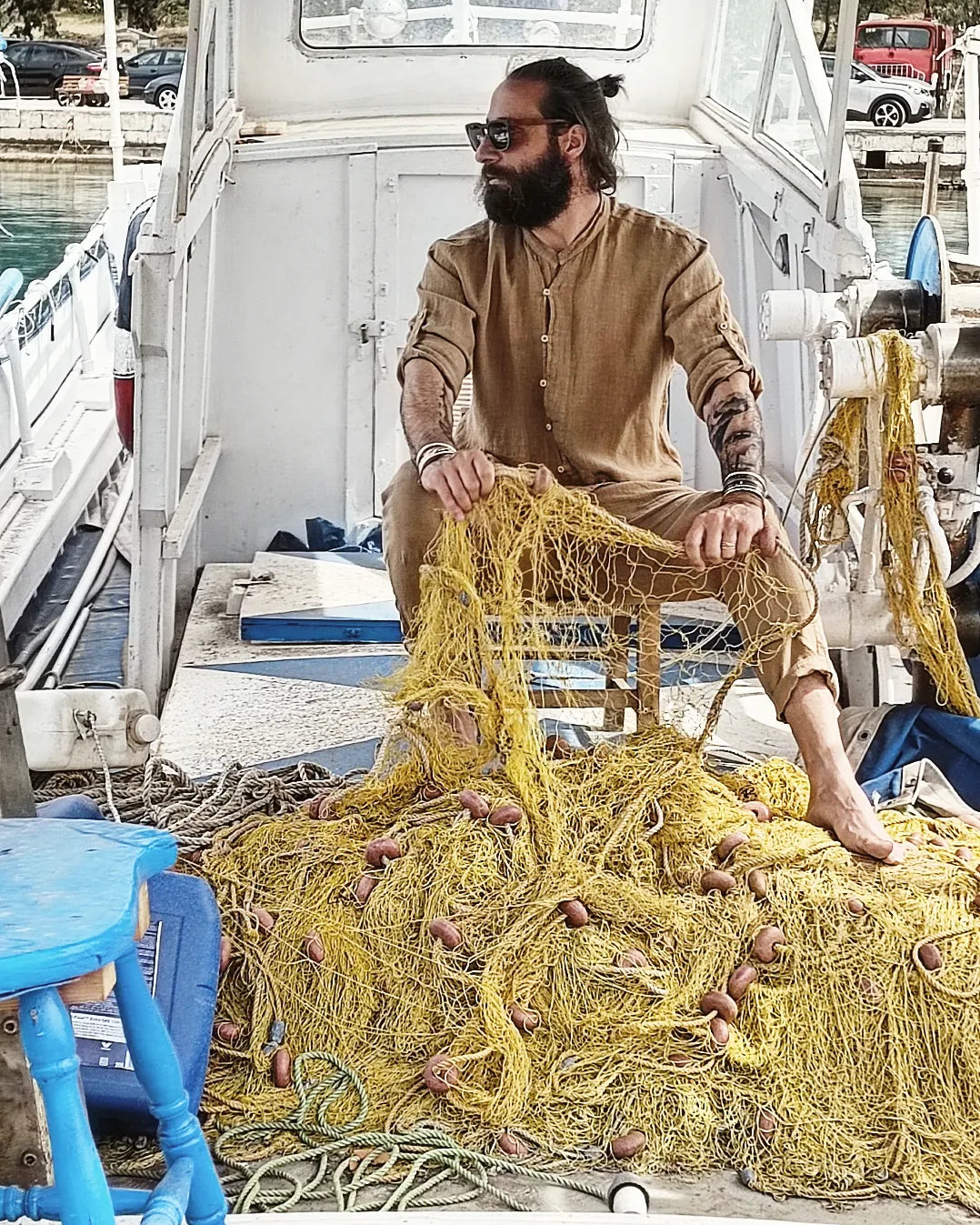 CAMEL LINEN SHIRT - Bohoskull