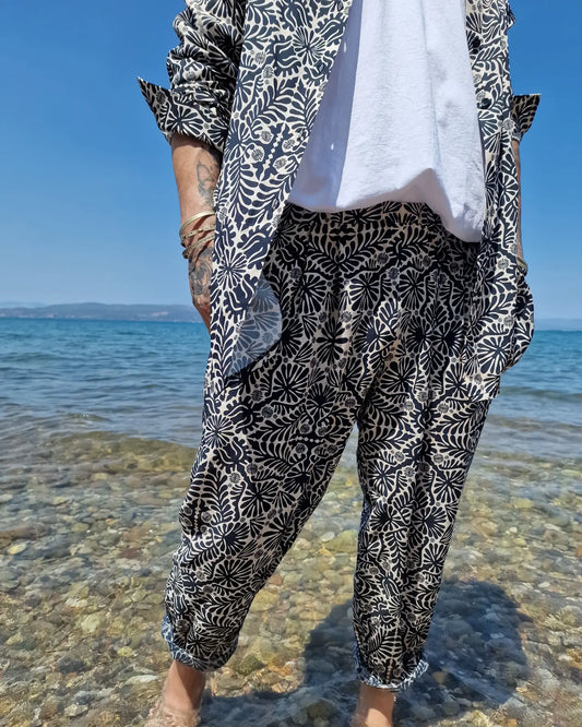SWALLOWS SERIES PANTS  παντελόνι προς άνετη  γραμμή - Bohoskull