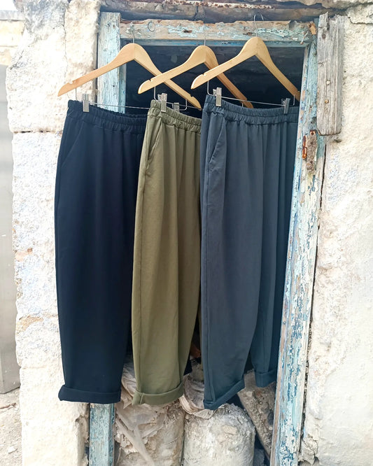 LIAM βαμβακερό παντελόνι onesize με άνετη γραμμή - Bohoskull