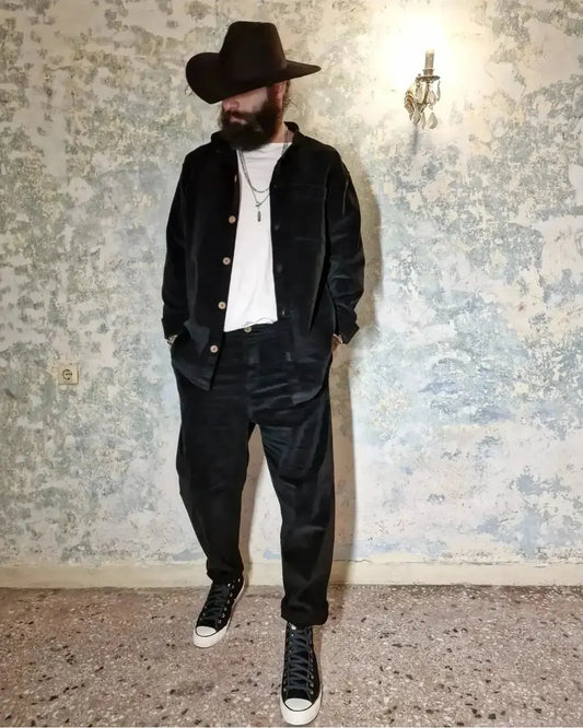 ANTIBES κοτλέ jacket-shirt - Bohoskull