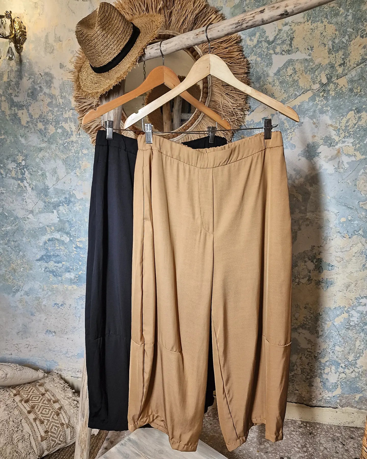 BASILICATA  japanese  παντελόνι oversized  σε άνετη γραμμή - Bohoskull