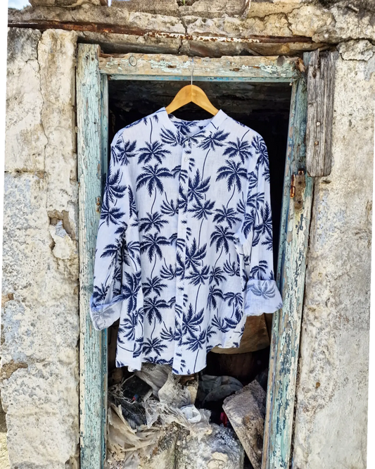 PALM TREE λινό πουκάμισο - Bohoskull